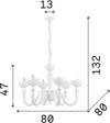 Lampadario-moderno-Ideal-Lux-BON-BON-SP6-140339-093994-E14-LED-metallo-vetro-sospensione