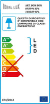 Lampadario-moderno-Ideal-Lux-BON-BON-SP6-140339-093994-E14-LED-metallo-vetro-sospensione