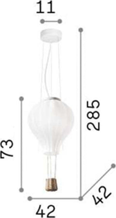 Lampadario-moderno-Ideal-Lux-DREAM-BIG-261195-E27-LED-vetro-sospensione