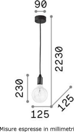 Lampadario-moderno-Ideal-Lux-EDISON-SP1-113319-113302-E27-LED-metallo-sospensione
