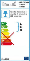 Lampadario-moderno-Ideal-Lux-EDISON-SP1-113319-113302-E27-LED-metallo-sospensione