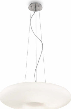 Lampadario-moderno-Ideal-Lux-GLORY-SP3-D50-019734-E27-LED-vetro-metallo-sospensione