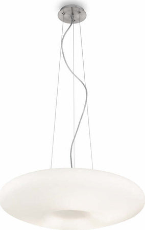 Lampadario-moderno-Ideal-Lux-GLORY-SP5-019741-E27-LED-vetro-metallo-sospensione