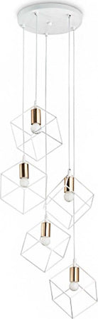 Lampadario-moderno-Ideal-Lux-ICE-237671-237664-E27-LED-metallo-sospensione