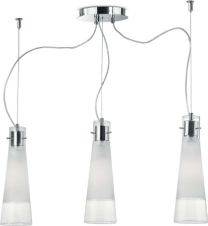 Lampadario-moderno-Ideal-Lux-KUKY-SP3-033952-E27-LED-vetro-metallo-sospensione