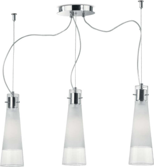 Lampadario-moderno-Ideal-Lux-KUKY-SP3-033952-E27-LED-vetro-metallo-sospensione