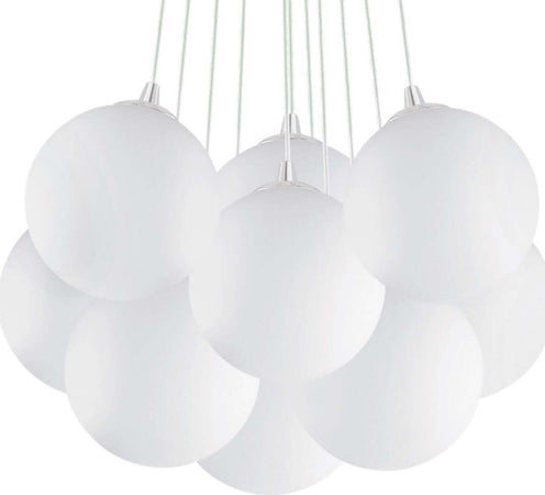 Lampadario-moderno-Ideal-Lux-MAPA-BIANCO-PLUS-SP11-131924-E14-LED-vetro-sospensione