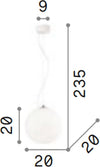 Lampadario-moderno-Ideal-Lux-MAPA-BIANCO-SP1-009148-E27-LED-vetro-sospensione