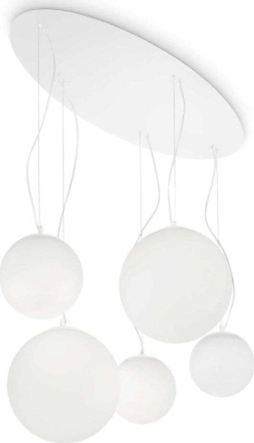 Lampadario-moderno-Ideal-Lux-MAPA-BIANCO-SP5-043562-E27-LED-vetro-sospensione