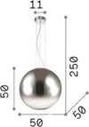 Lampadario-moderno-Ideal-Lux-MAPA-FADE-SP1-D50-161327-E27-LED-vetro-sospensione