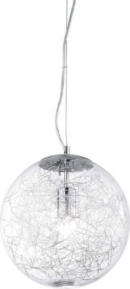 Lampadario-moderno-Ideal-Lux-MAPA-MAX-SP1-D30-045115-E27-LED-vetro-fili-alluminio-sospensione