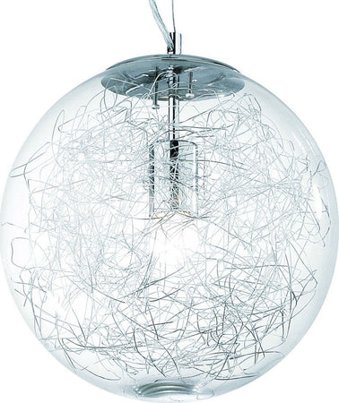 Lampadario-moderno-Ideal-Lux-MAPA-MAX-SP1-D30-045115-E27-LED-vetro-fili-alluminio-sospensione