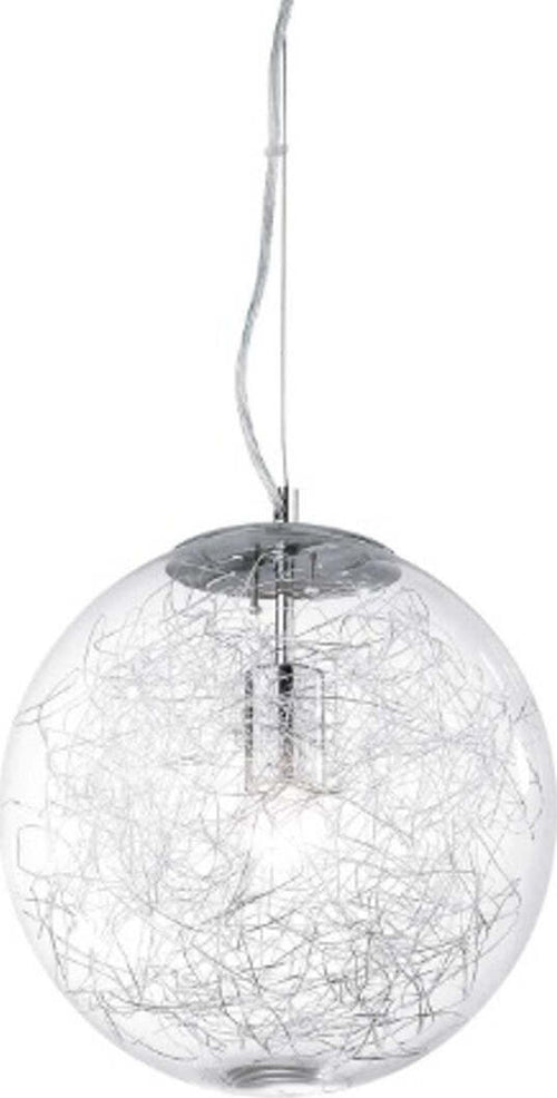 Lampadario-moderno-Ideal-Lux-MAPA-MAX-SP1-D40-045122-E27-LED-vetro-fili-alluminio-sospensione