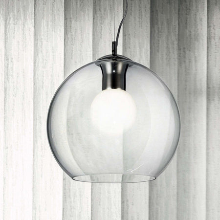 Lampadario-moderno-Ideal-Lux-NEMO-SP1-D30-052809-E27-LED-vetro-sospensione