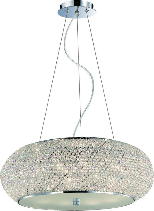 Lampadario-moderno-Ideal-Lux-PASHA'-SP10-082196-E14-LED-cristallo-sospensione