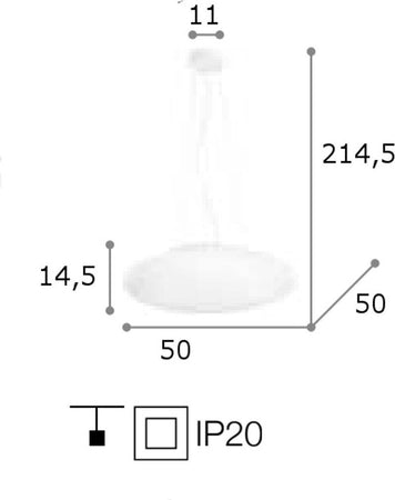 Lampadario-moderno-Ideal-Lux-SMARTIES-BIANCO-SP3-032009-E27-LED-vetro-sospensione