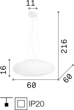 Lampadario-moderno-Ideal-Lux-SMARTIES-BIANCO-SP5-031996-E27-LED-vetro-sospensione