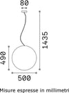 Lampadario-moderno-Ideal-Lux-SOLE-SP1-BIG-136011-E27-LED-plastica-sospensione