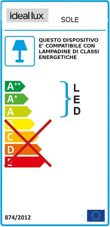 Lampadario-moderno-Ideal-Lux-SOLE-SP1-BIG-136011-E27-LED-plastica-sospensione