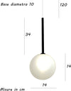 Lampadario-moderno-Illuminando-BOLLE-SP1-NR-G9-LED-metallo-vetro-sospensione