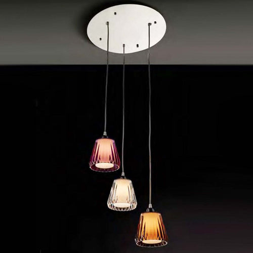 Lampadario-moderno-Illuminando-GAIA-SP-3-LED-sospensione-acrilico-tortora-viola-trasparente-interni-E14