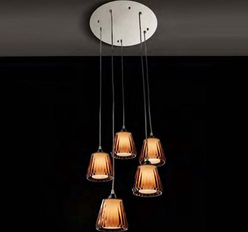 Lampadario-moderno-Illuminando-GAIA-SP-5-LED-sospensione-acrilico-tortora-viola-trasparente-interni-E14
