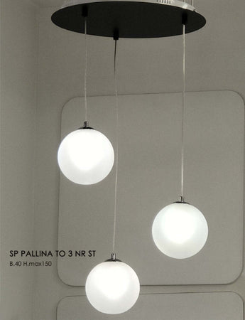 Lampadario-moderno-Illuminando-PALLINA-SP-TO-3-NR-G9-LED-metallo-vetro-sfera-sospensione