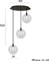 Lampadario-moderno-Illuminando-PALLINA-SP-TO-3-NR-G9-LED-metallo-vetro-sfera-sospensione