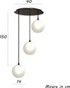 Lampadario-moderno-Illuminando-PALLINA-SP-TO-3-NR-G9-LED-metallo-vetro-sfera-sospensione