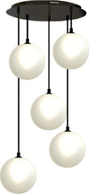Lampadario-moderno-Illuminando-PALLINA-SP-TO-5-NR-G9-LED-metallo-vetro-sfera-sospensione