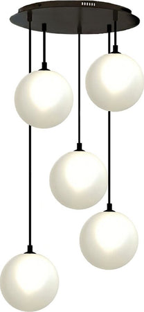 Lampadario-moderno-Illuminando-PALLINA-SP-TO-5-NR-G9-LED-metallo-vetro-sfera-sospensione