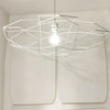 Lampadario-moderno-Illuminando-PENTAGONO-SP-P-E27-LED-metallo-sospensione-lampada-soffitto-gabbia