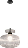 Lampadario-moderno-Illuminando-SP-GRETA-G-TR-E27-LED-vetro-trasparente-sospensione