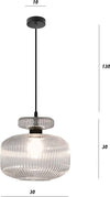 Lampadario-moderno-Illuminando-SP-GRETA-G-TR-E27-LED-vetro-trasparente-sospensione
