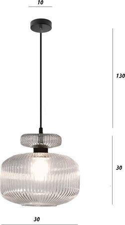 Lampadario-moderno-Illuminando-SP-GRETA-G-TR-E27-LED-vetro-trasparente-sospensione