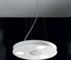 Lampadario-moderno-Illuminando-UFO-SP-3-GX53-LED-sospensione-metallo-bianco-sabbia-tondo