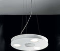 Lampadario-moderno-Illuminando-UFO-SP-3-GX53-LED-sospensione-metallo-bianco-sabbia-tondo