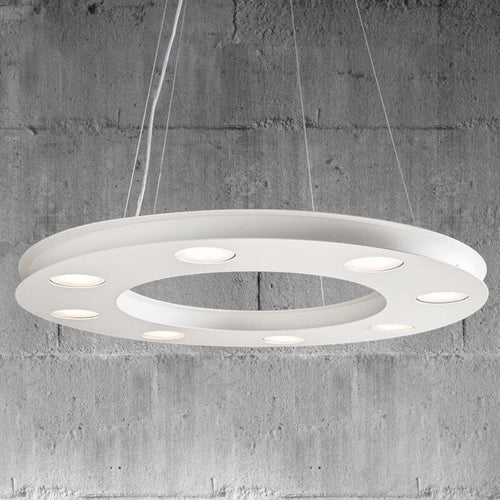 Lampadario-moderno-Illuminando-UFO-SP-8+4-GX53-LED-sospensione-metallo-bianco-sabbia-tondo