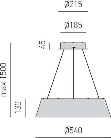 Lampadario-moderno-le-Gea-Luce-JULIETTE-S-2300Lm-nera-alluminio-modulo-led-integrato