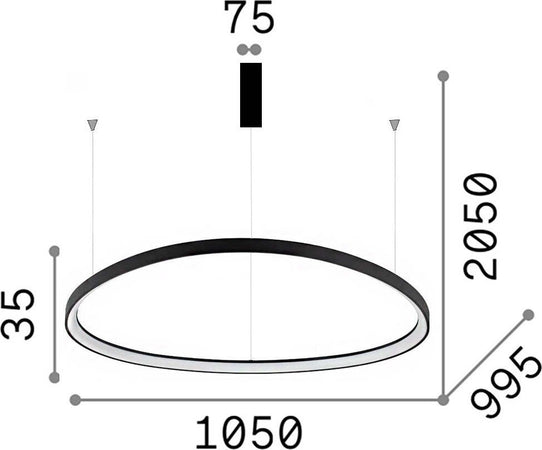 Lampadario-moderno-led-Ideal-Lux-GEMINI-SP-D105-10000Lm-lampada-soffitto