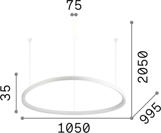 Lampadario-moderno-led-Ideal-Lux-GEMINI-SP-D105-10000Lm-lampada-soffitto