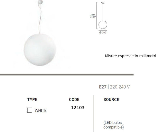 Lampadario-moderno-Linea-Light-Group-OH-P-E27-12103-LED-sospensione-polietilene