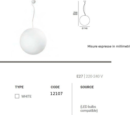 Lampadario-moderno-Linea-Light-Group-OH-P-E27-12107-LED-sospensione-polietilene