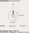 Lampadario-moderno-Linea-Zero-ATOM-S-E27-LED-polilux-sospensione