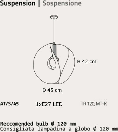 Lampadario-moderno-Linea-Zero-ATOM-S-E27-LED-polilux-sospensione