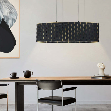 Lampadario-Moderno-Marasales-2-Luci-Acciaio-Nero