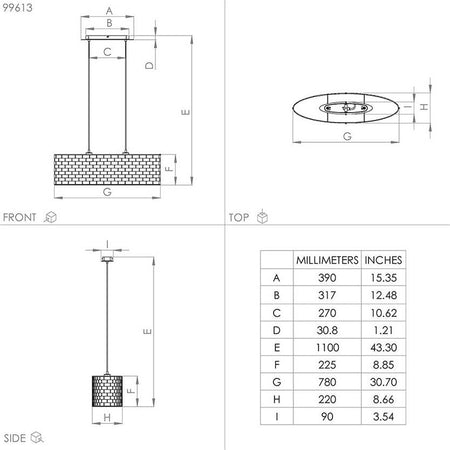 Lampadario-Moderno-Marasales-2-Luci-Acciaio-Nero