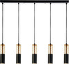 Lampadario-Moderno-Merrygold-Acciaio-Nero-Ambra-5-Luci-Gu10