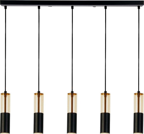 Lampadario-Moderno-Merrygold-Acciaio-Nero-Ambra-5-Luci-Gu10