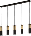 Lampadario-Moderno-Merrygold-Acciaio-Nero-Ambra-5-Luci-Gu10